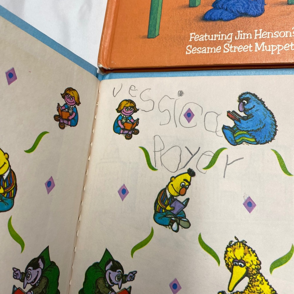 Vintage Sesame Street Book Club Hardcover 5 Book Lot Grover 1980s Jim Henson - Picture 3 of 7